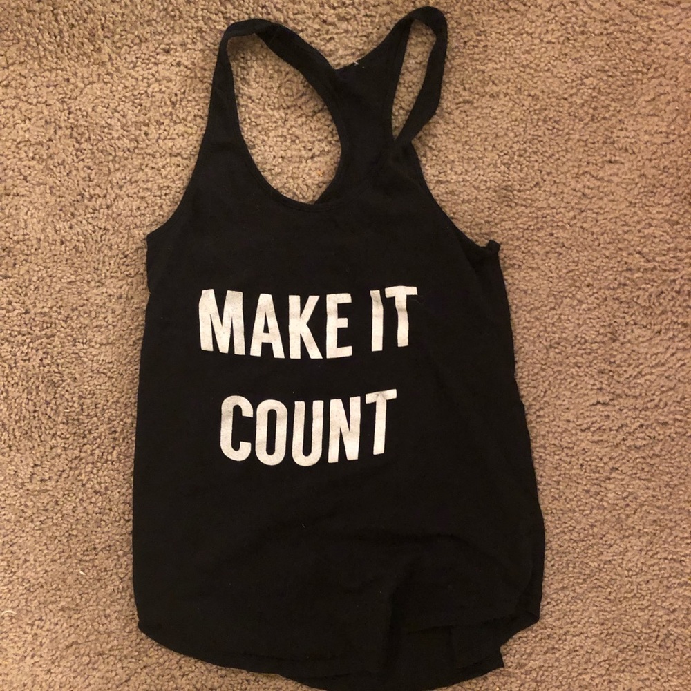 MAKE IT COUNT pure barre workout tank